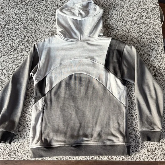 Lululemon All Yours Gray & Black Colourblock 100% Cotton Terry Hoodie w/Pockets - Picture 4 of 13